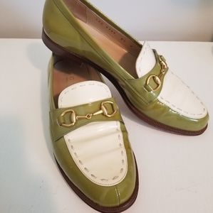 Vintage Gucci Lime Green Loafers
